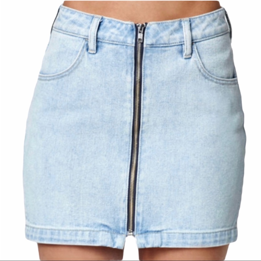 Pacsun Kendall & Kylie Denim Zip Front Jean Skirt 25 XS Y2K